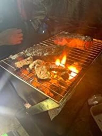 Портативний вугільний гриль moclever, складаний та компактний BBQ гриль з великою робочою поверхнею для кемпінгу, подорожей, саду та відпочинку на природі