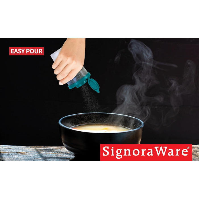 Набір солянок і перечниць SIGNORAWARE, вологозахищені, прозорі, 2 шт, для кухні, пікніка, подорожей, ланчбоксів