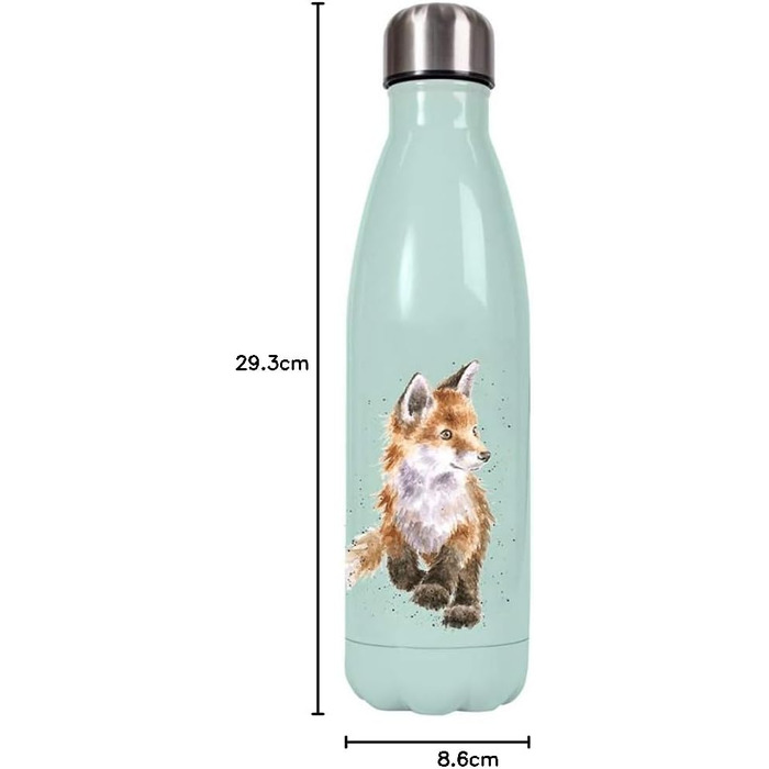 Пляшка для води Wrendale Designs з пластику 'Заєць і бджола', Фуксія