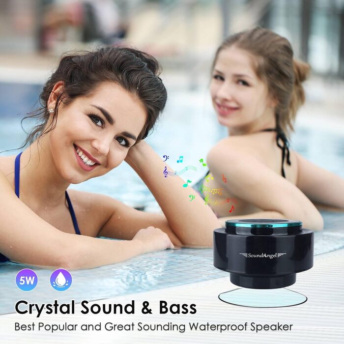 Портативна Bluetooth колонка Xleader для душу, водонепроникна з присоскою, бездротовий динамік для ванної кімнати, музична колонка для дітей, чоловіків і жінок, ідеальний подарунок