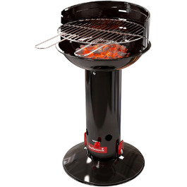 Вугільний гриль Barbecook Loewy 45 з вітрозахистом, для 6 осіб, чорний, 43x43x97 см (Ø 40 см)