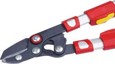 Секатор для гілок WOLF Garten Amboss Premium Plus POWER CUT, червоний/сірий, довжина 650-900 мм