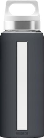 SIGG Dream пляшка для води 0.65 л, скляна, термостійка, герметична, з силіконовим чохлом, без шкідливих домішок
