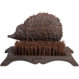 Esschert Design килимок для взуття у вигляді їжака з чавуну з щіткою, 25×16×15 см