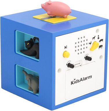 Дитячий будильник KOOKOO KidsAlarm синій з 5 звуками тварин ферми та реальними записами