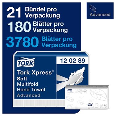 Диспенсер для паперових рушників Tork Xpress H2 настільний, білий, компактний, для складених рушників, комплект з рушниками 21x180, 21,8x32,3x11,6 см, дизайн Elevation