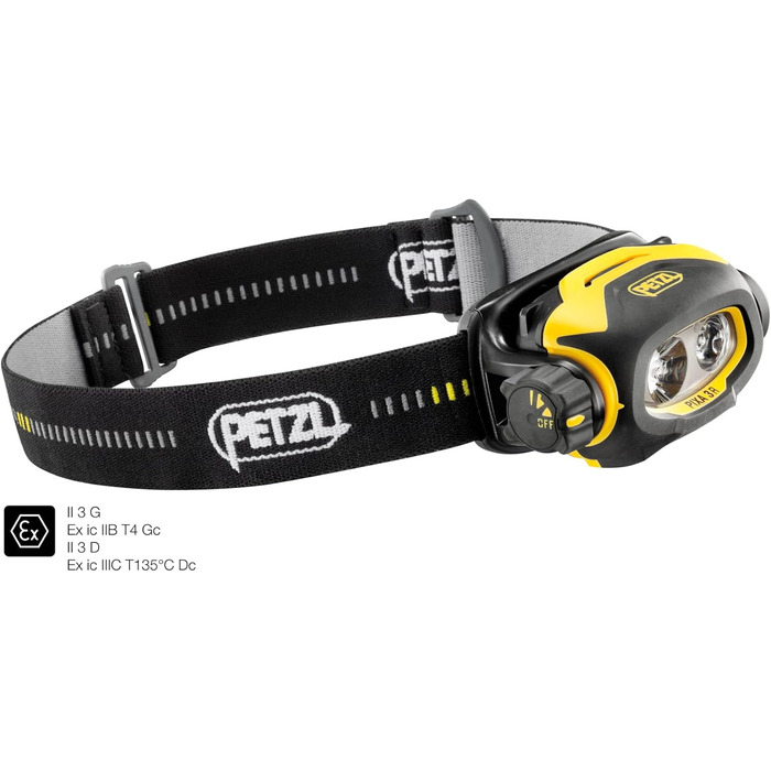 Налобний ліхтар PETZL Pixa 3R ATEX, акумуляторний, чорний/жовтий, універсальний розмір