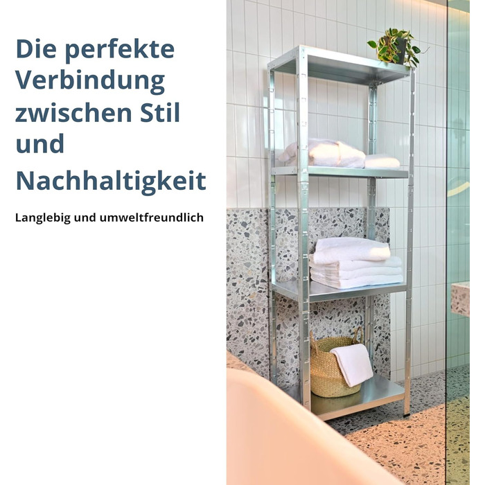 Металевий стелаж SCHULTE Regalwelt PowerMAX, 4 полиці, 65 кг, 180x60x40 см, оцинкований, для складу, майстерні, гаража, підвалу