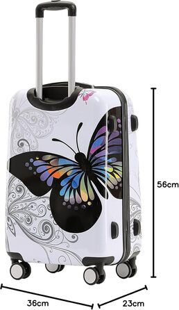 Валізи BEIBYE з полікарбонату, жорсткий корпус, набір XL-L-M-Beautycase, дорожній чемодан на колесах з TSA-замком