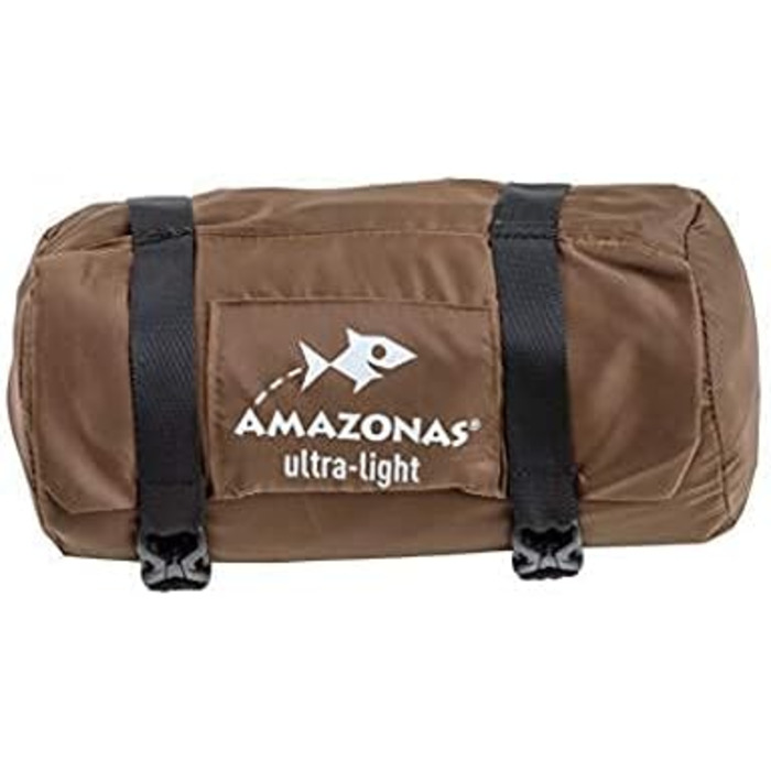Гамак AMAZONAS Ultra-Light Moskito Traveller, антимоскітна сітка, 220x140 см, до 150 кг, коричневий, легкий, для туризму