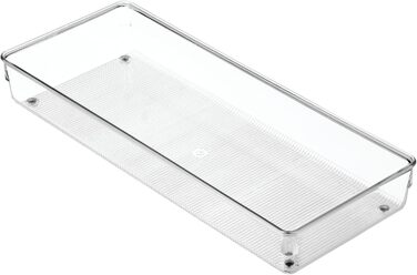 Органайзер для столових приборів iDesign Linus, прозорий пластик, 2 шт, 15,24x38,1x5,08 см