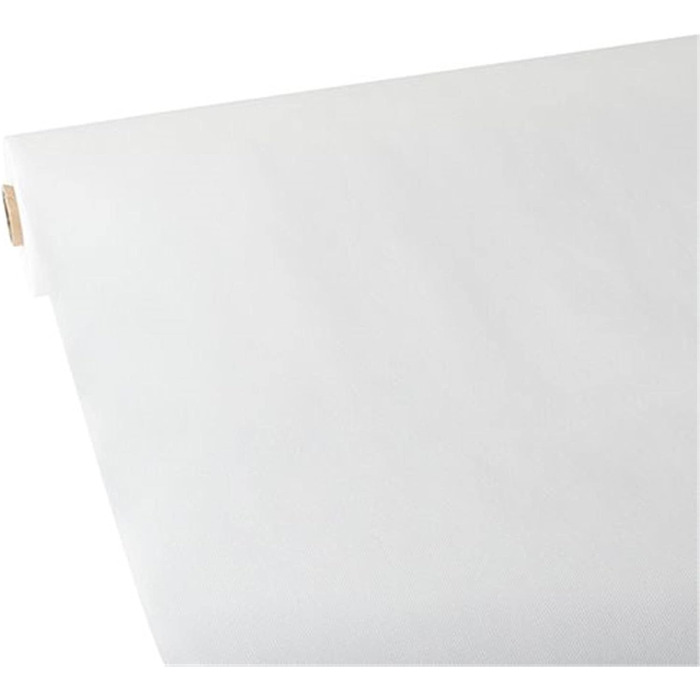 Паперова скатертина-рулон Papstar Soft Selection, біла, 25x1.18 м, з нетканого матеріалу, водостійка, 100% перероблювана, для дому та свят