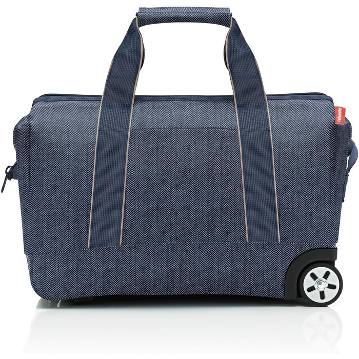 Reisenthel Allrounder Trolley – універсальна дорожня сумка на колесах з телескопічною ручкою, 2 плавні колеса, для подорожей, роботи та відпочинку, темно-синій Herringbone