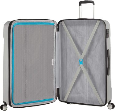 Валіза American Tourister Tracklite Spinner 120 л, розсувна, срібляста, 78 см
