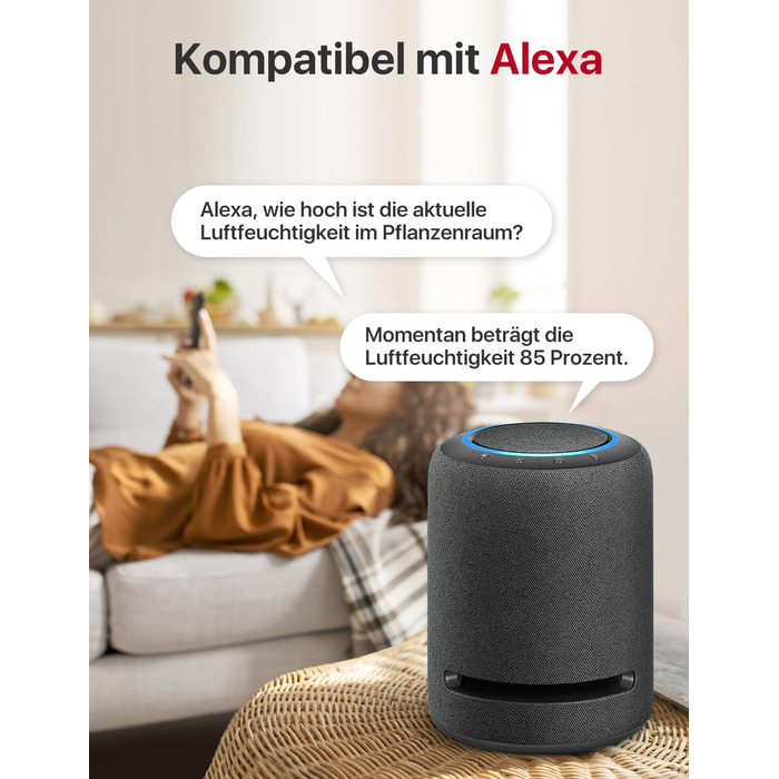 Wi-Fi гігрометр-термометр X-Sense SBS50 для дому, контроль температури і вологості через додаток, 4 сенсори, база, сумісний з Alexa, передача даних, до 500 м