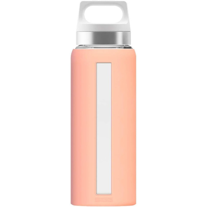 Скляна пляшка для води SIGG Dream 0.65 л з силіконовим чохлом, термостійка, без шкідливих речовин, герметична, рожева