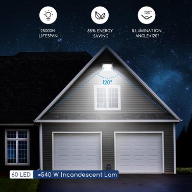 Світлодіодний прожектор Aigostar 50Вт 6500K 9000Лм IP65 для вулиці, холодне біле світло, водонепроникний, для саду, гаража, спортмайданчика