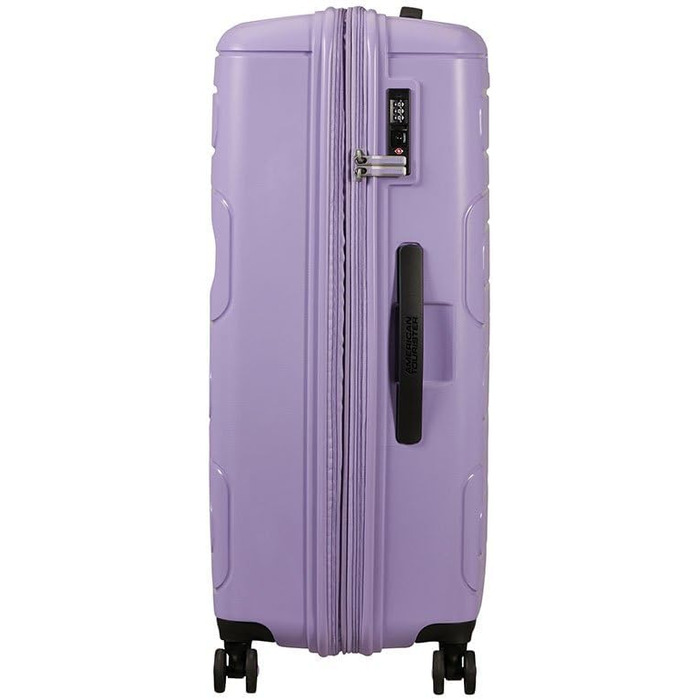 Валіза American Tourister Sunside Spinner L розширювана, 77 см, 106/118 л, чорна або лавандова, поліпропілен, на 4 колесах