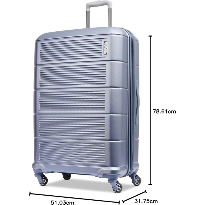 Валіза American Tourister Stratum XLT 2.0, розширювана, жорсткий корпус, 28 дюймів, на 4 колесах, синя