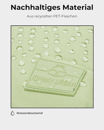 Жіночий рюкзак Johnny Urban Mia з відділенням для ноутбука, 7 л, водовідштовхувальний, з переробленого PET, чорний (лайм), міський стиль