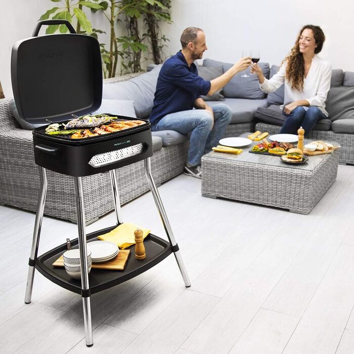 Електричний гриль Cecotec PerfectCountry BBQ, настільний, 2400 Вт, регульована температура, решітка з нержавіючої сталі, 3 рівня висоти, піддон для жиру