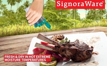 Набір солянок і перечниць SIGNORAWARE, вологозахищені, прозорі, 2 шт, для кухні, пікніка, подорожей, ланчбоксів