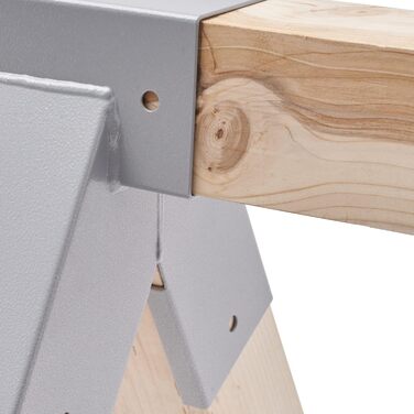 З'єднувач для гойдалки TRIBECCO 90x90 мм, 90°, сірий, сталевий, для садових гойдалок, порошкове покриття, монтажні отвори 10 мм, трикутна А-форма