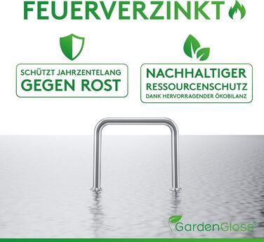 GardenGloss® антикорозійні сталеві анкери для твердого ґрунту, 200 мм, 25 мм, Ø 3.8 мм