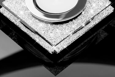 Вишуканий підсвічник лотос із кристалами Swarovski, чорний, сучасний декор для столу, новорічна прикраса
