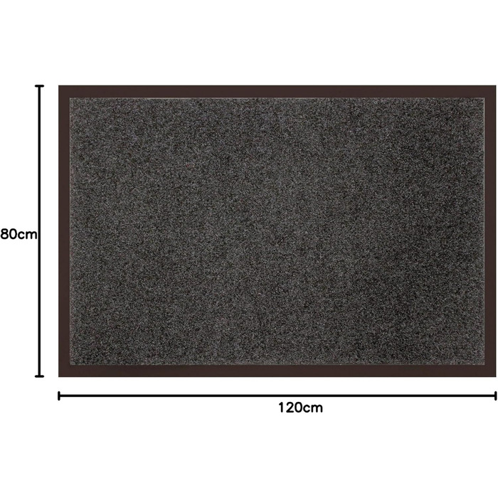 Килимок для входу Deco Tapis 1740298, проти бруду, прямокутний, 80x120 см, сірий