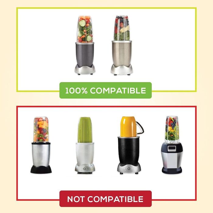 Комплект аксесуарів для Nutribullet: 2 чаші 940 мл (32 OZ) з кришками Flip Top, сумісні з блендерами 600W/900W, прозорі запасні стакани для соковижималки