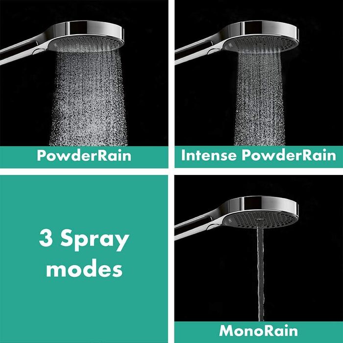 Душова лійка hansgrohe Rainfinity, 3 режими, кругла 130 мм, антикальк, хром