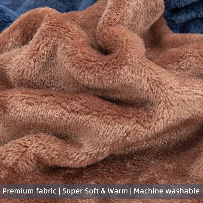 Теплий худі з капюшоном для маленьких собак і котів FabriCastle, супер м'який, застібка на кнопках, розміри XS- S, верблюжий/темно-синій