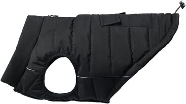 Зимова куртка для собак Spark Paws Warmshield™ – чорна, розмір M, теплий фліс, водовідштовхувальна, вітрозахисна, світловідбивна, парка для середніх і великих порід