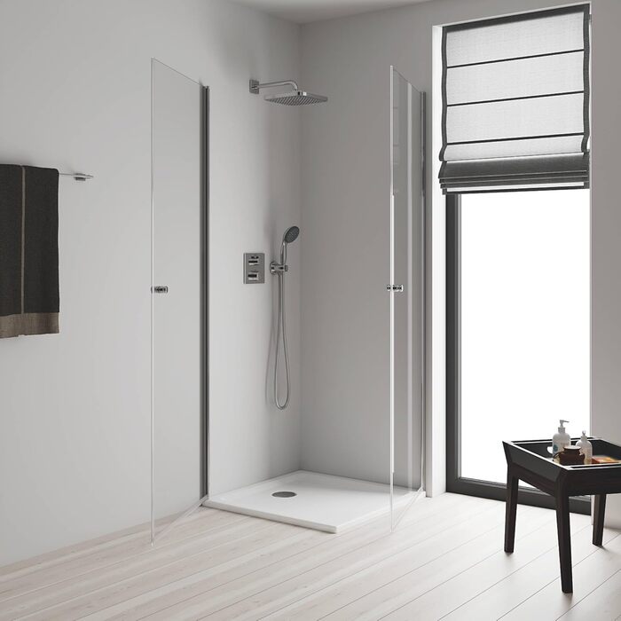 Душова лійка GROHE Vitalio Start 250, квадратна, хром, антивапняна система, водозберігаюча, довговічне покриття