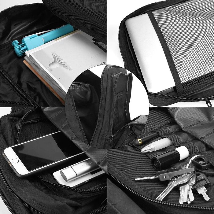 Тактичний рюкзак ProCase 40L для армії, туризму та полювання – великий військовий рюкзак для походів, кемпінгу, трекінгу, зручний для outdoor-активностей, 3-денний assault pack, преміум-якість