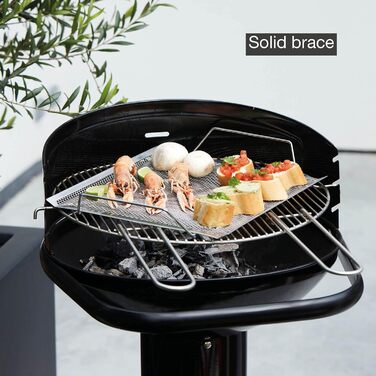 Вугільний гриль Barbecook Loewy 45 з вітрозахистом, на 6 осіб, чорний, 43x43x97 см