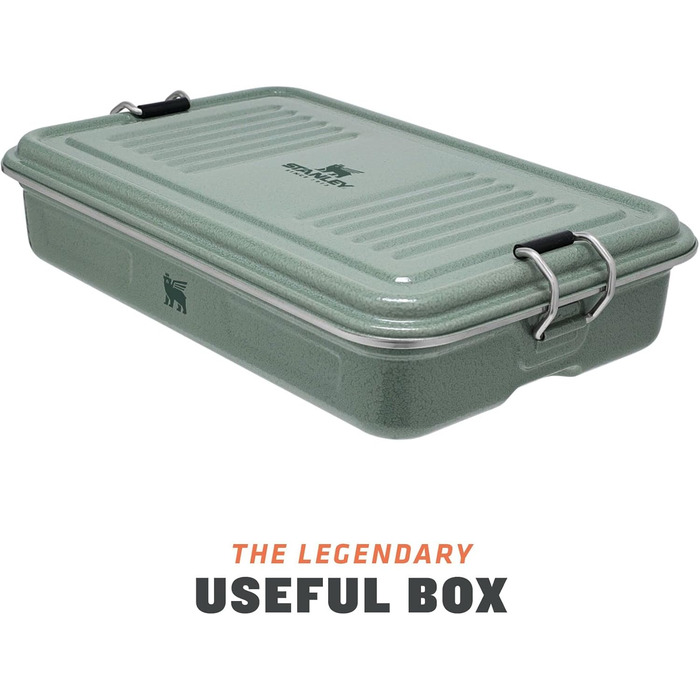 Ланчбокс Stanley Useful Classic Box 1,2 л з нержавіючої сталі, герметичний, BPA-free, підходить для посудомийної машини, стійкий до ударів, зелений Hammertone
