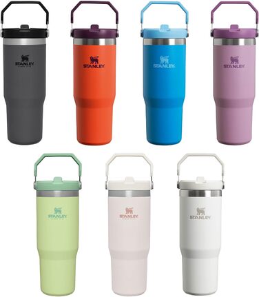 Термос-кружка Stanley Flip Straw 0.89 л з трубочкою, спортивна пляшка, BPA Free, тримає холод 12+ годин, підходить для миття в посудомийній машині, Frost