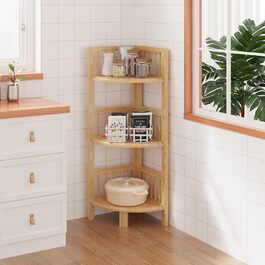 Дерев'яний стелаж Dripex для ванної, 3 полиці, 89x30x30 см, бамбуковий стоячий органайзер для кухні, вітальні, спальні