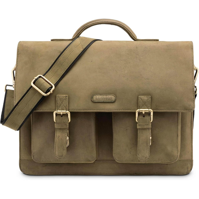 Шкіряна сумка-портфель LEABAGS для ноутбука 15