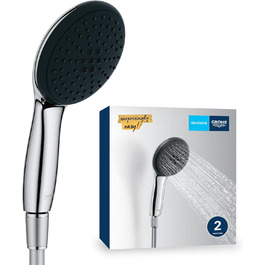 Душовий набір GROHE Vitalio 110, 2 режими, круглий, 14 л/хв, хром, 150 см шланг, захист від падінь, 26972001