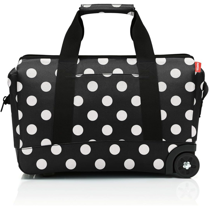 Reisenthel Allrounder Trolley на колесах Frame Dots White – універсальна дорожня сумка з 2-ступеневою телескопічною ручкою, для подорожей, роботи та відпочинку