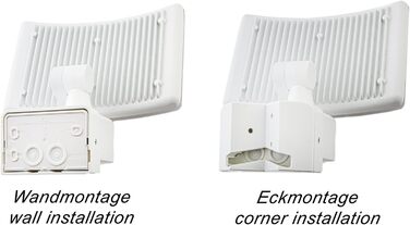 Світлодіодний прожектор HUBER 30W 3300лм IP65 для вулиці, білий, настінний/кутовий монтаж