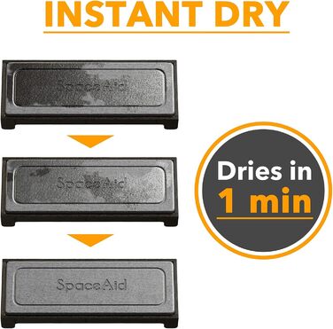 Органайзер для мийки DryingNeat з бамбуковою підставкою, швидкосохнучий тримач для губок і мила, диспенсер для кухні, чорний