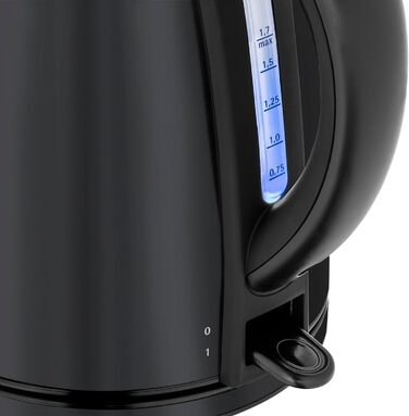 Електрочайник WMF Stelio 1,7 л, нержавіюча сталь, 2400 Вт, з підсвіткою та фільтром від накипу, матовий чорний