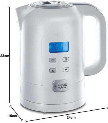 Електрочайник Russell Hobbs з регулюванням температури, LCD-дисплеєм, 1,7 л, 2200 Вт, для дитячого харчування, підтримка тепла, модель 21150-70