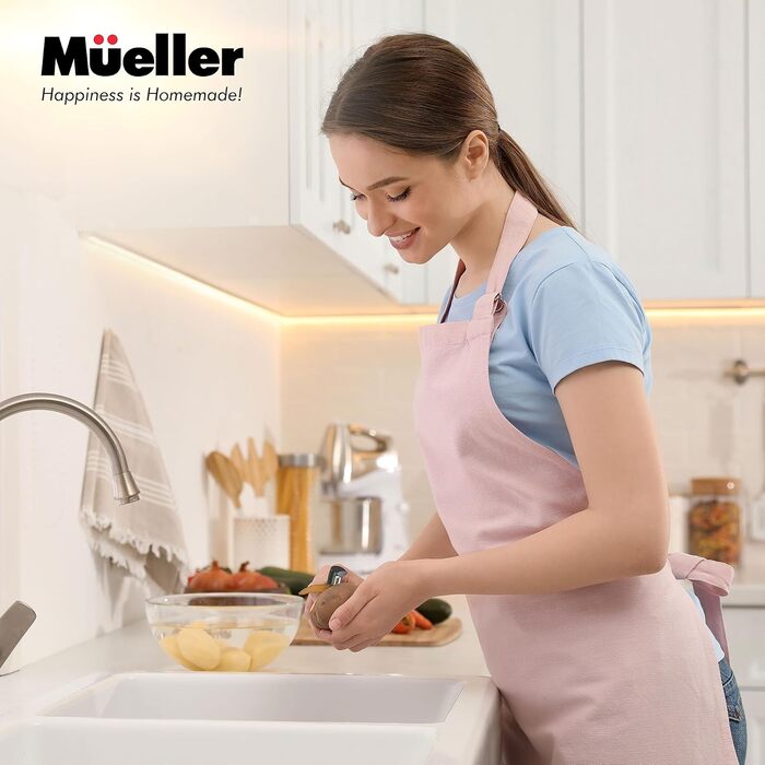 Овочечистка Mueller Austria UltraGlide з поворотним лезом, нержавіюча сталь, ергономічна ручка, для овочів і фруктів