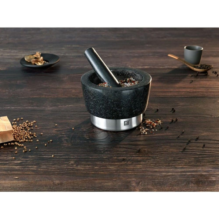 Молотрий з товкачем ZWILLING Spices, 10 см, граніт, чорний