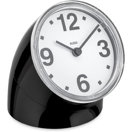 Настільний годинник Alessi Cronotime 01 B, ABS, чорний, 7 см